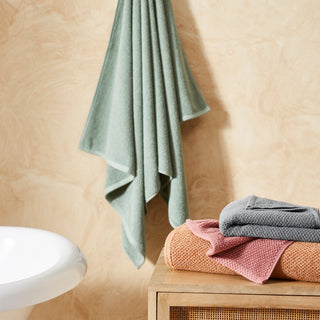 6-Piece Cotton Textured Bath Towel Set - Acacia Collection