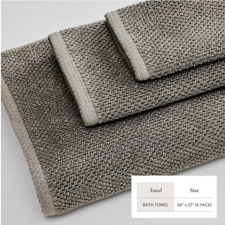 100% Cotton Absorbent & Quick-Dry Looped Bath Towels
