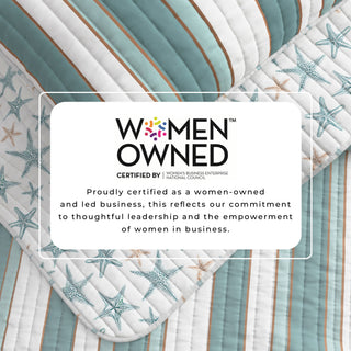 Reversible Coastal Striped Quilt Set with Shams