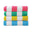 Multi - air blue, yellow, teal, pink