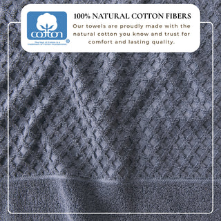 Ultra-Soft 100% Cotton Diamond Waffle Bath Towels