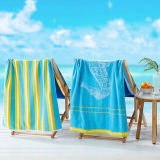 2 Pack 100% Cotton Printed Beach Towel