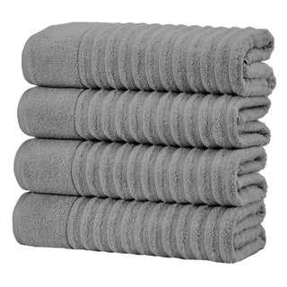 Premium Cotton Ribbed Towel Set