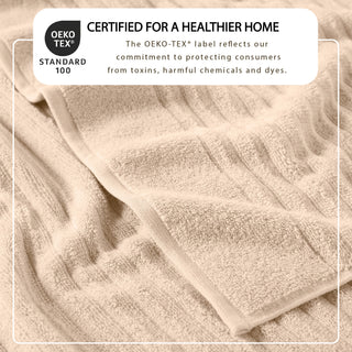 Premium Cotton Ribbed Towel Set