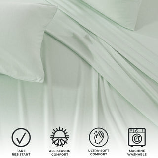 Ultra-Soft Cotton Heathered Melange Jersey Knit Sheet Set