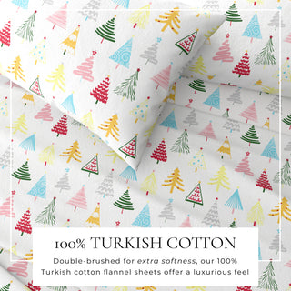 Premium Turkish Cotton Lodge-Theme Flannel Sheet Set