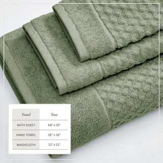 Ultra-Soft 100% Cotton Diamond Waffle Bath Towels