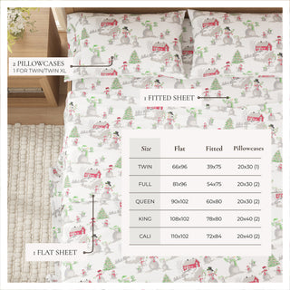Premium Turkish Cotton Lodge Printed Flannel Sheet Set