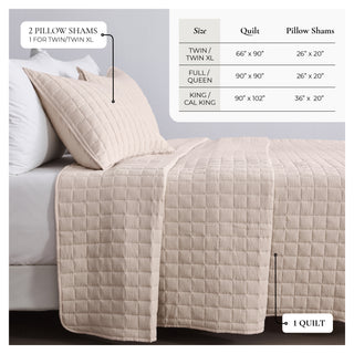 Seersucker Quilt Set With Shams
