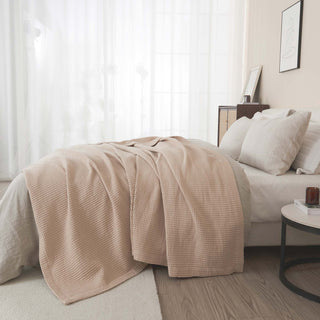 100% Cotton Waffle Weave Blanket