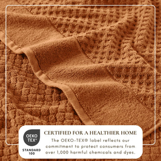 Ultra-Soft 100% Cotton Diamond Waffle Bath Towels