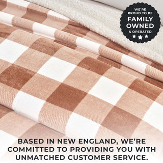 Cozy Plush Velvet & Sherpa Reversible Throw Blanket
