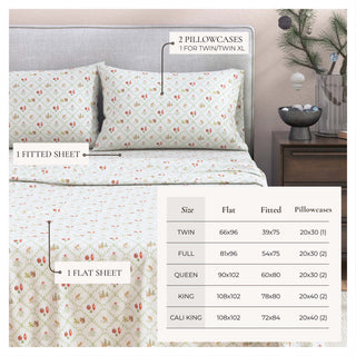 Premium Turkish Cotton Holiday Printed Flannel Sheet Set