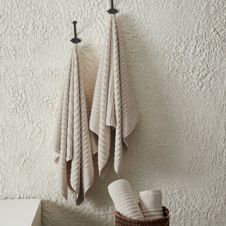 Premium Cotton Ribbed Towel Set