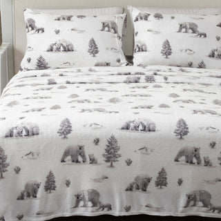 4-Piece Printed Plush Sheet - Velvet Luxe-Lattice Collection