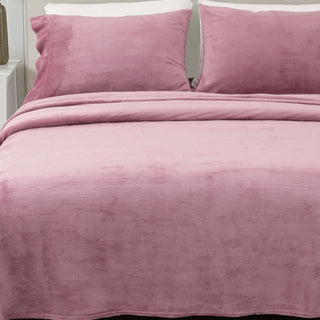 4-Piece Solid Plush Sheet - Velvet Luxe Collection