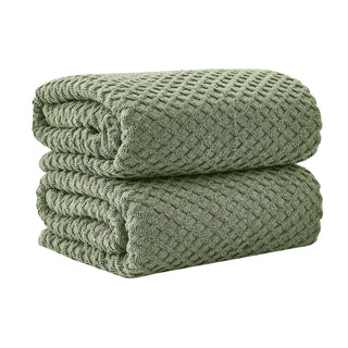 Ultra-Soft 100% Cotton Diamond Waffle Bath Towels