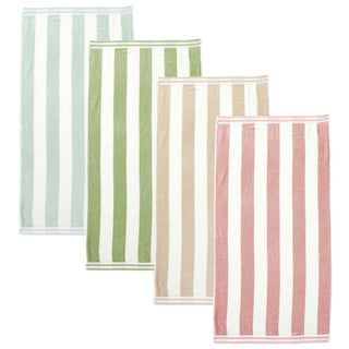Premium 100% Cotton Cabana Stripe Beach Towels