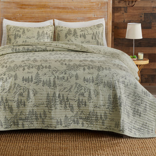 3 Piece Lodge Printed Quilt - Moonlight Ridge