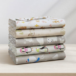 Turkish Cotton Christmas Printed Flannel Sheet Set