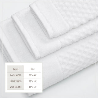 Ultra-Soft 100% Cotton Diamond Waffle Bath Towels