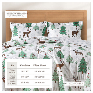 Christmas Down Alternative Comforter and Sham Set