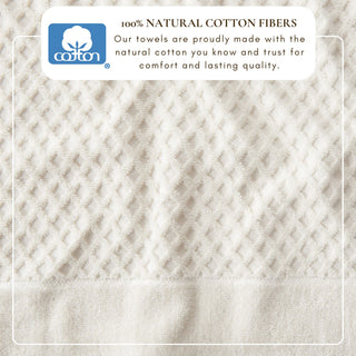 Ultra-Soft 100% Cotton Diamond Waffle Bath Towels