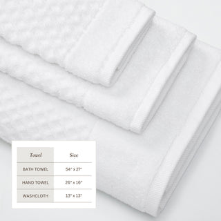 Ultra-Soft 100% Cotton Diamond Waffle Bath Towels
