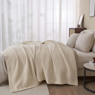 100% Cotton Waffle Weave Blanket