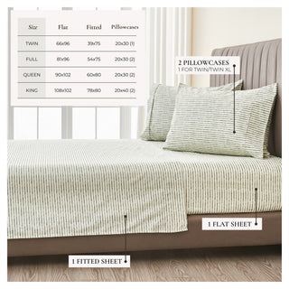 Premium Striped Microfiber Sheet Set