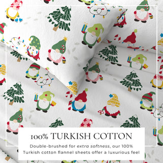 Premium Turkish Cotton Lodge-Theme Flannel Sheet Set