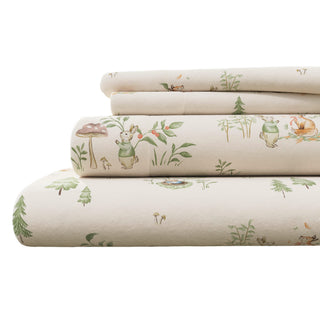 Turkish Cotton Christmas Printed Flannel Sheet Set