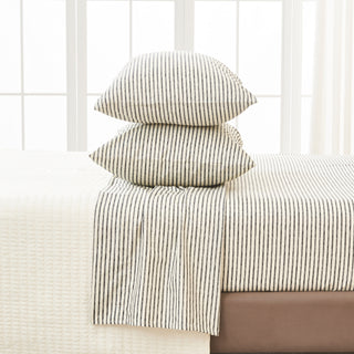 Premium Striped Microfiber Sheet Set