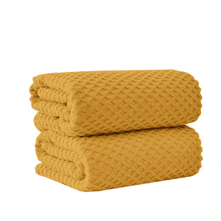 Ultra-Soft 100% Cotton Diamond Waffle Bath Towels