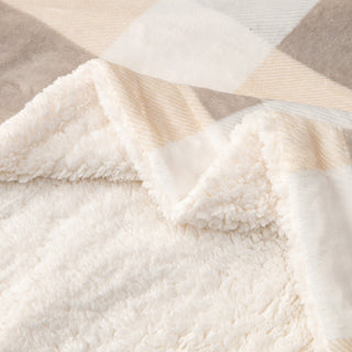 Cozy Plush Velvet & Sherpa Reversible Throw Blanket