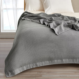 100% Cotton Lightweight Waffle Weave Summer Blanket