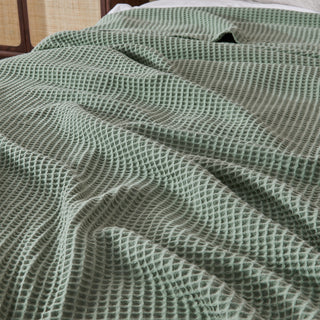 100% Cotton Waffle Weave Blanket