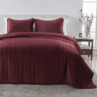 Luxury Velvet Stitched Quilt Set