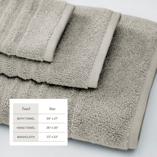 Premium Cotton Ribbed Towel Set