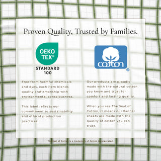 100% Turkish Cotton Plaid Flannel Sheet Sets