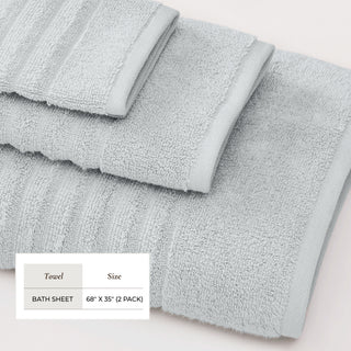 Premium Cotton Ribbed Towel Set