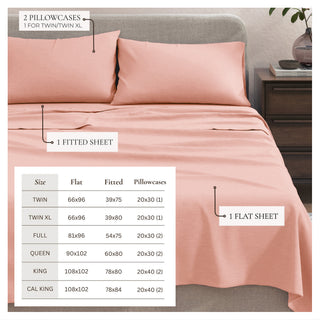 Ultra-Soft Cotton Heathered Melange Jersey Knit Sheet Set