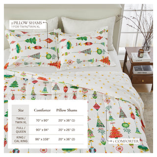 Christmas Down Alternative Comforter and Sham Set