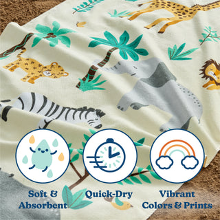 Premium Ultra Soft 100% Cotton Printed Beach Towel for Kids