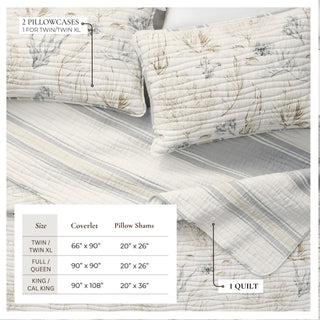Coastal Reef Microfiber Quilt Set With Shams