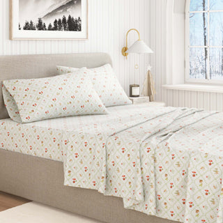 Premium Turkish Cotton Holiday Printed Flannel Sheet Set