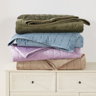 Luxury Velvet Stitched Quilt Set