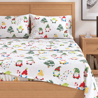 Premium Turkish Cotton Lodge-Theme Flannel Sheet Set