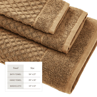 Ultra-Soft 100% Cotton Diamond Waffle Bath Towels