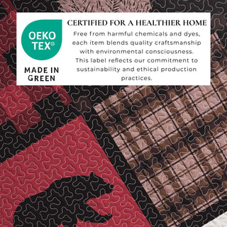 Nature & Plaid Patchwork Microfiber Reversible Quilt Set With Shams